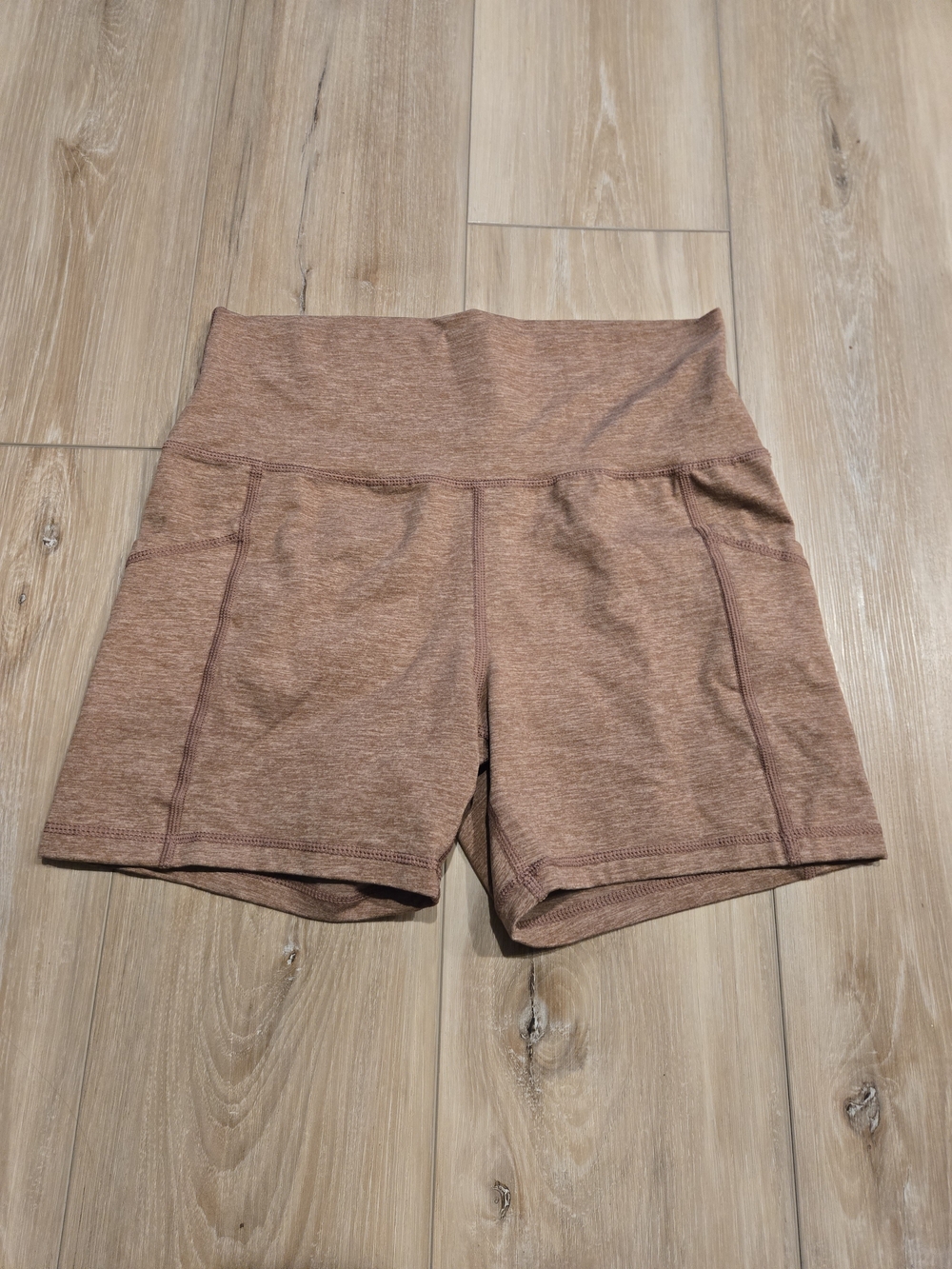 Offline By Aerie High-Waist Bike Shorts in Rust Brown Size Large